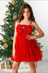 Ruby Bow Babydoll Dress – Sparkle & Twirl in Style! 12M-14